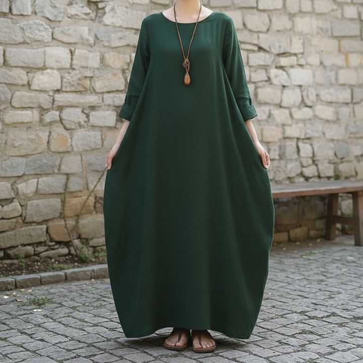Amanda | Maxi Summer Dress with Loose Fit and Long Sleeves