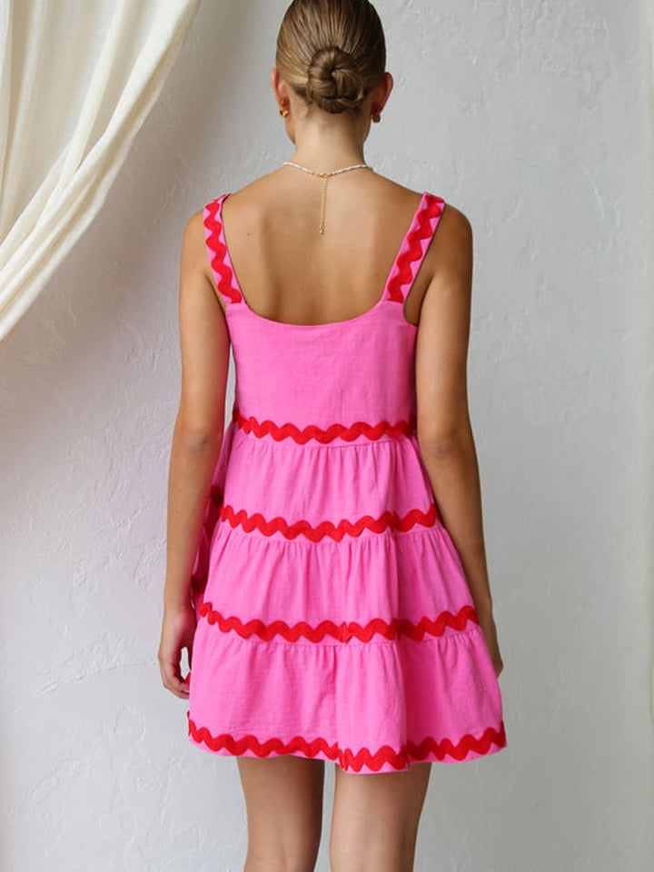India | Mini Summer Dress with Tiered Skirt