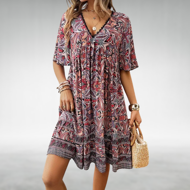 Dahlia | Boho Dress Tailored Draped
