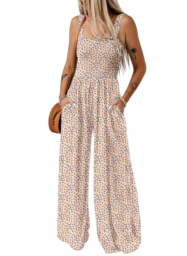 Florence | Maxi Jumpsuit with Floral Print and Wide Leg
