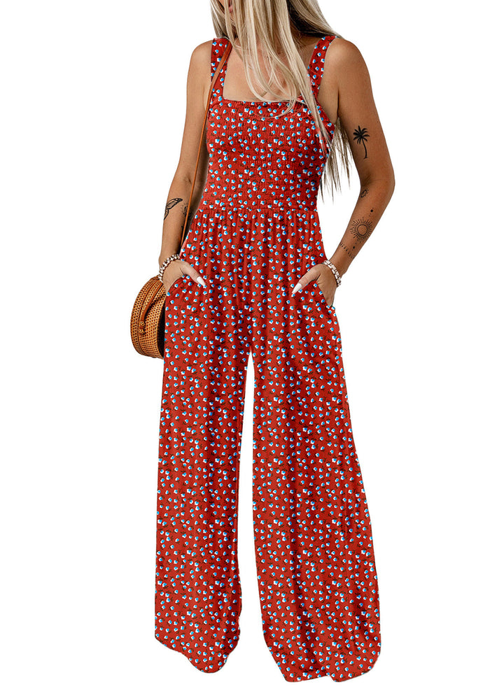 Florence | Maxi Jumpsuit with Floral Print and Wide Leg