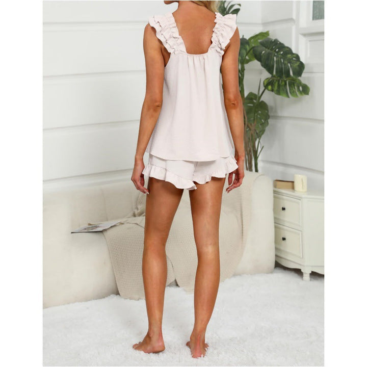 Nova | Ruffle Two-Piece Set with Cami Top and Ruffle-Hem Shorts