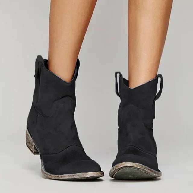 Paloma | Orthopedic Cowboy Boots with Distressed Detail