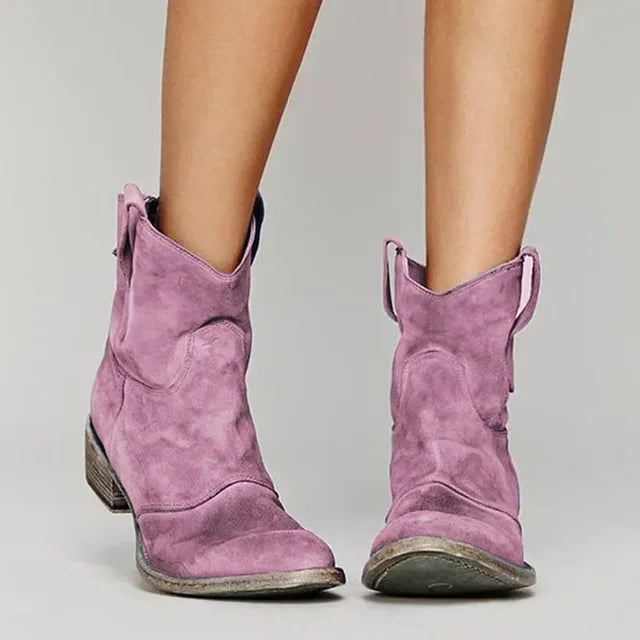 Paloma | Orthopedic Cowboy Boots with Distressed Detail