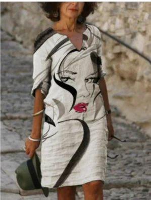 Hailey | Midi Summer Dress with Boho Print