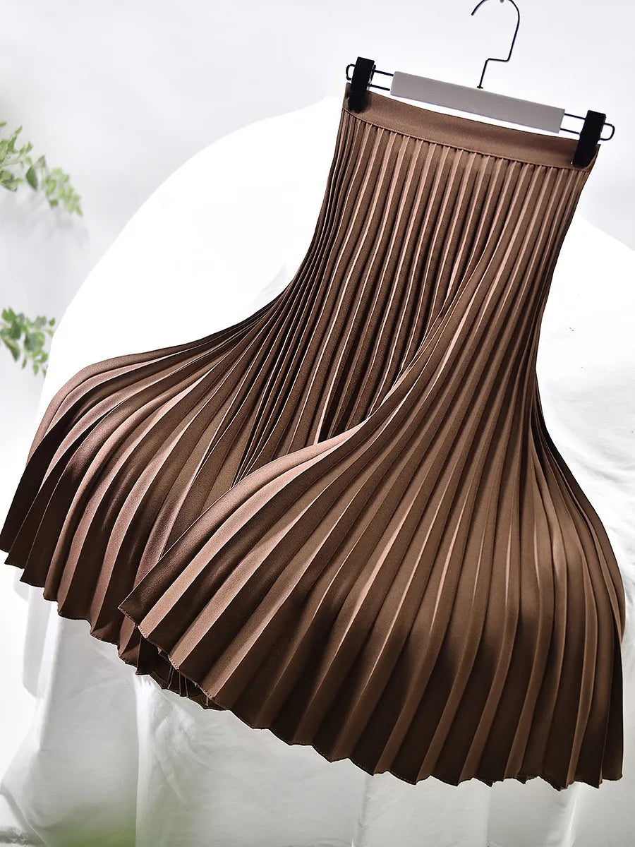 Clara | Pleated Maxi Skirt