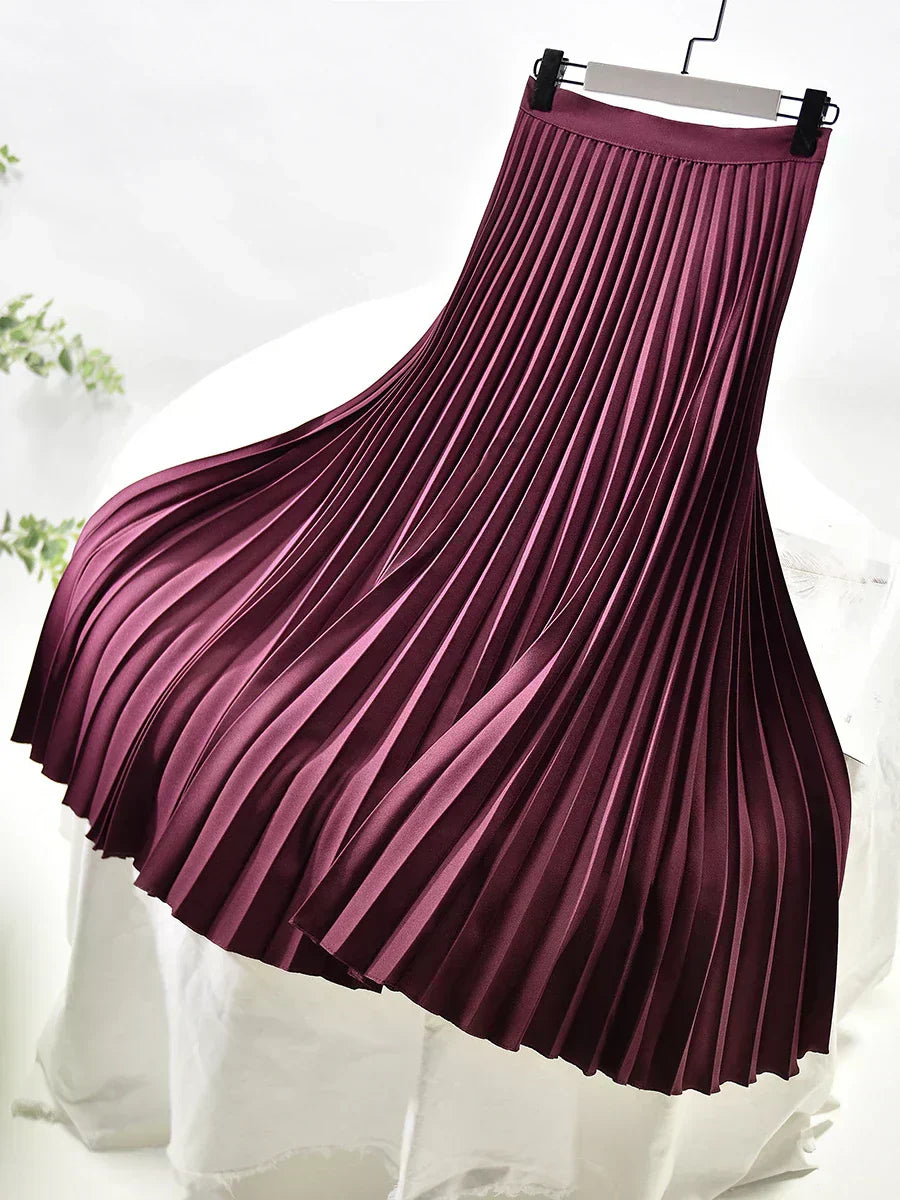 Clara | Pleated Maxi Skirt