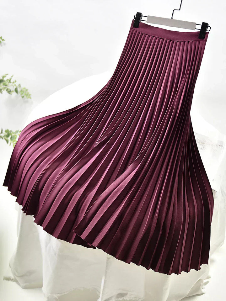 Clara | Pleated Maxi Skirt