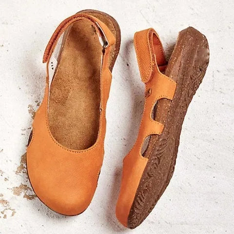 Robin | Orthopedic Flat Sandal with Cutout Detail