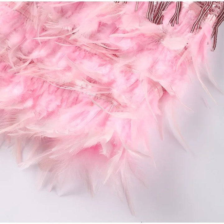 Lena | Mini Cocktail Dress with Sequins and Fringe