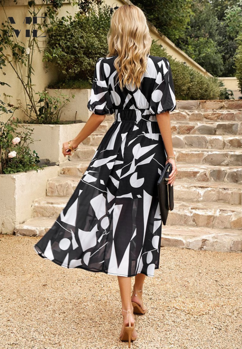 Ruby | Maxi Summer Dress with Floral Print and Belted Waist