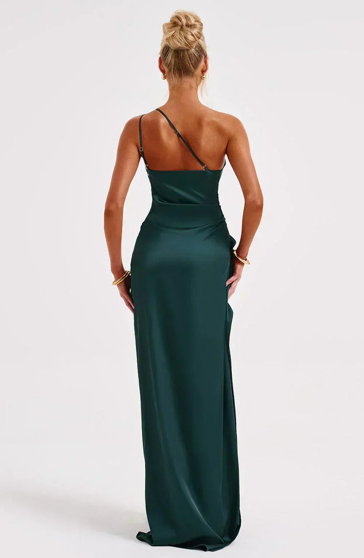 Dakota | Maxi Wedding Guest Dress with One Shoulder and Side Slit
