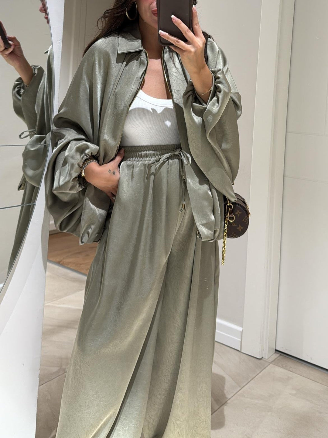 Harper | Two-Piece Set with Jacket and Wide Leg Trousers