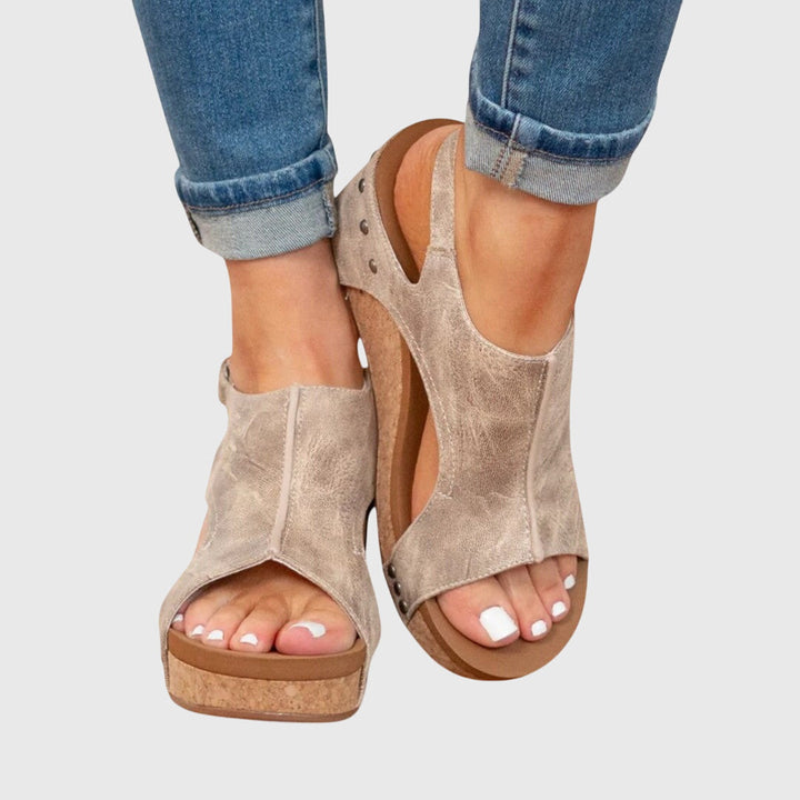 Adela | Orthopedic Wedge Sandal with Slingback Strap