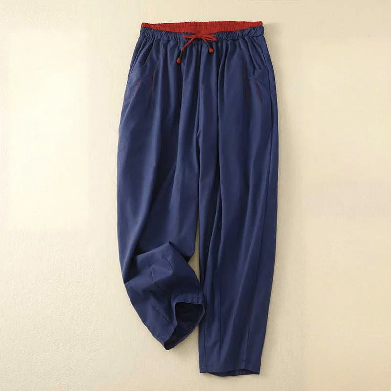 Cora | Tapered Trousers with Elastic Waist and Tie Detail