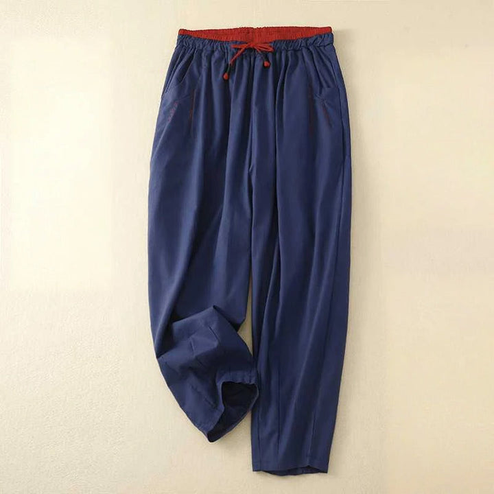 Cora | Tapered Trousers with Elastic Waist and Tie Detail