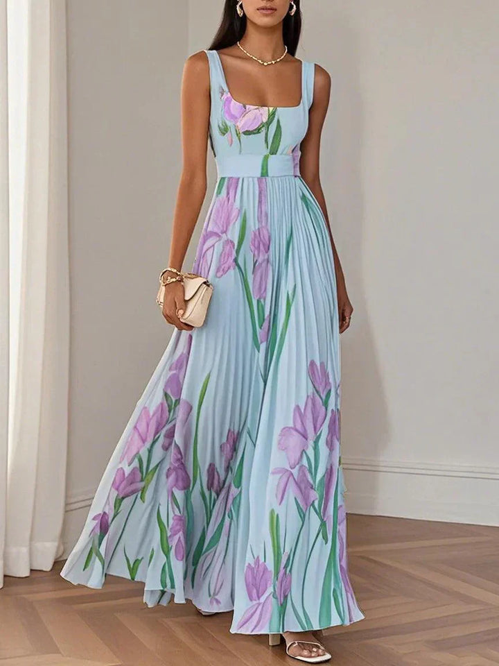 Erica | Boho Floral Maxi Dress A-Line