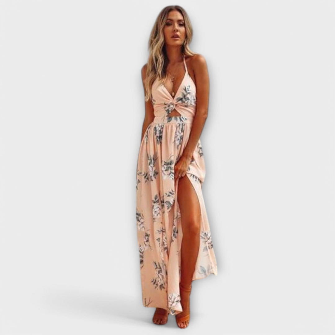 Gracie | Maxi Summer Dress with Floral Print and Side Slit