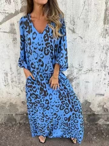 Evelyn | Maxi Summer Dress with Boho Print and V-Neck
