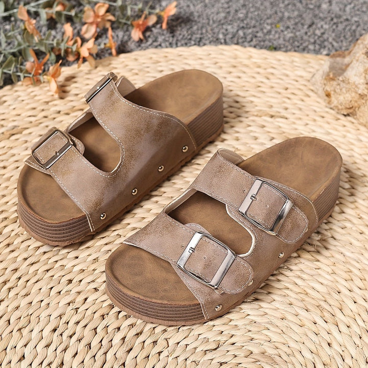 Ayla | Orthopedic Wedge Sandal with Buckle Strap