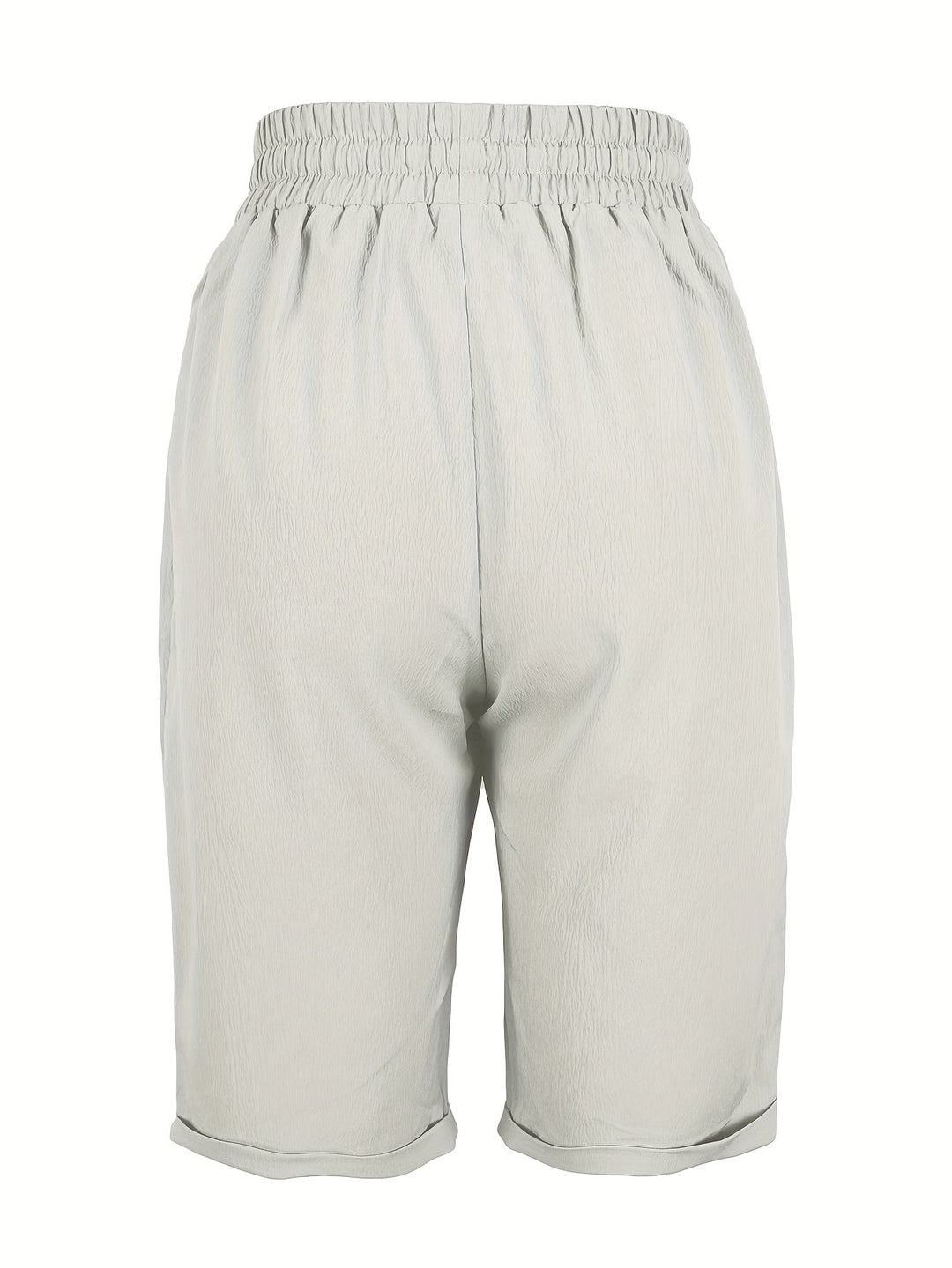Lara | Capri Shorts with Drawstring Waist and Cuffed Hem