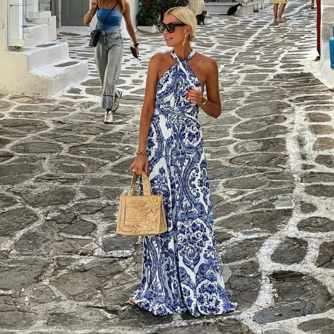 Edwina | Summer Maxi Dress Halter A-Line