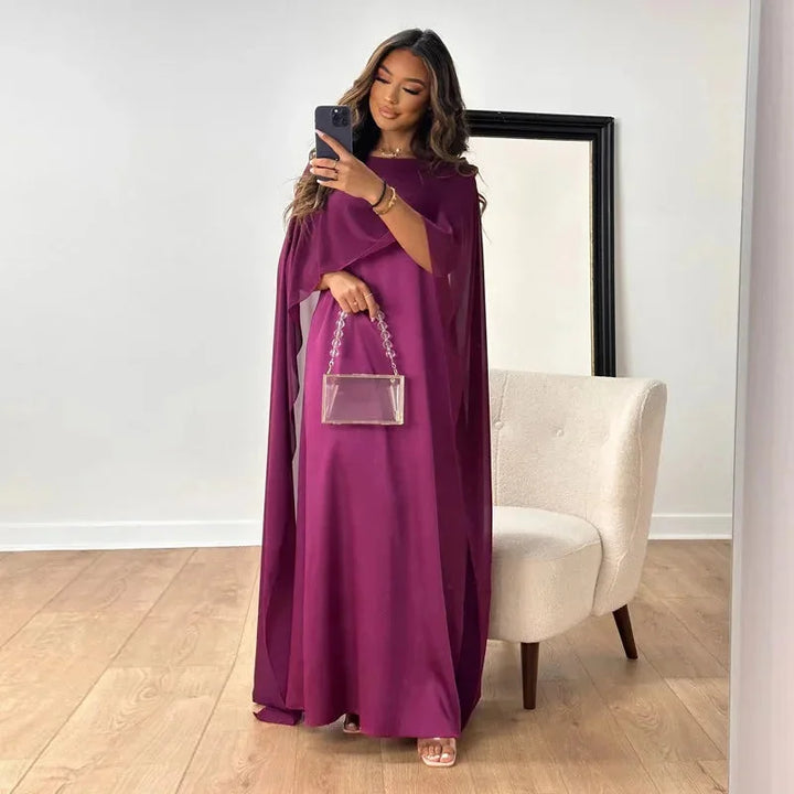 Brooklyn | Maxi Wedding Guest Dress with Cape Detail