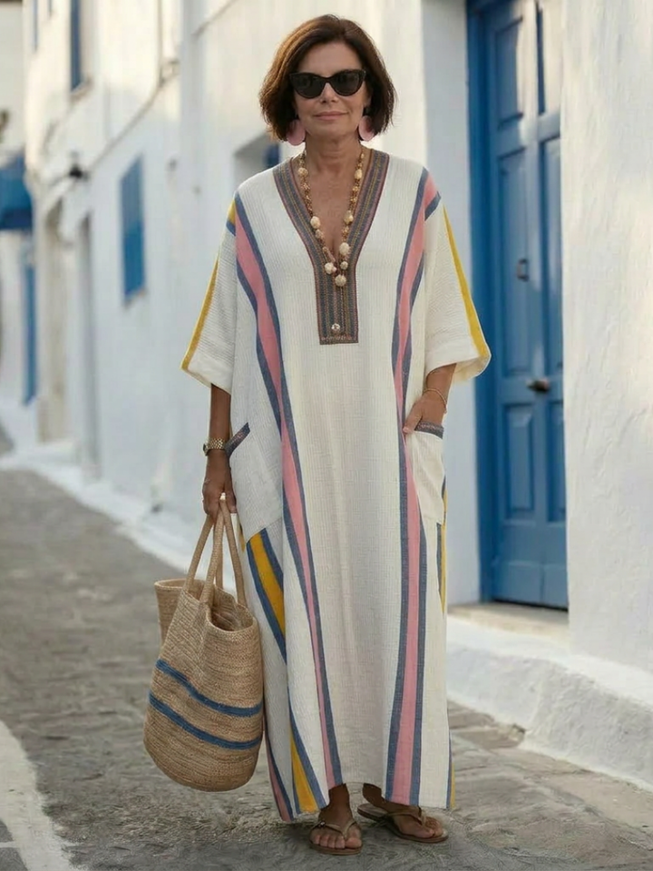 Freya | Summer Maxi Dress V-Neck Pocket