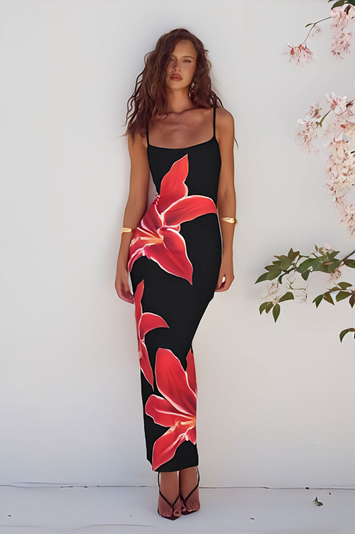 Delilah | Boho Floral Maxi Dress Print