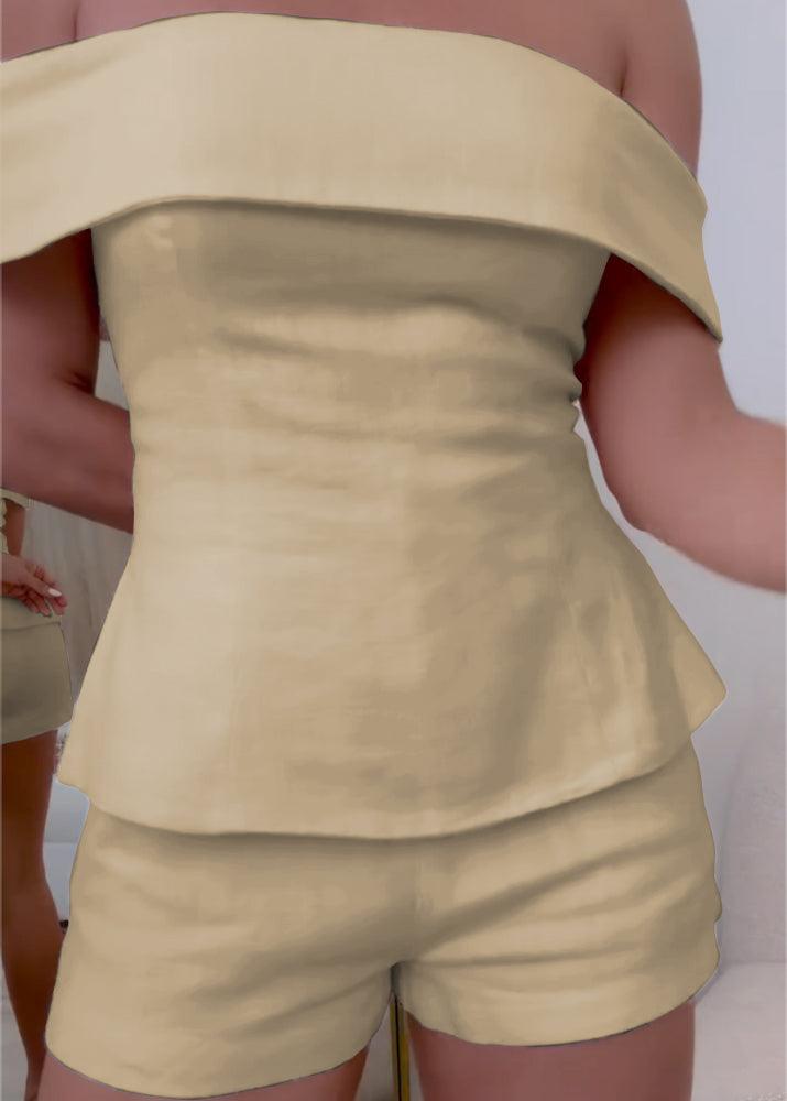 Bea | Co-ord Set with Off Shoulder Top and Shorts