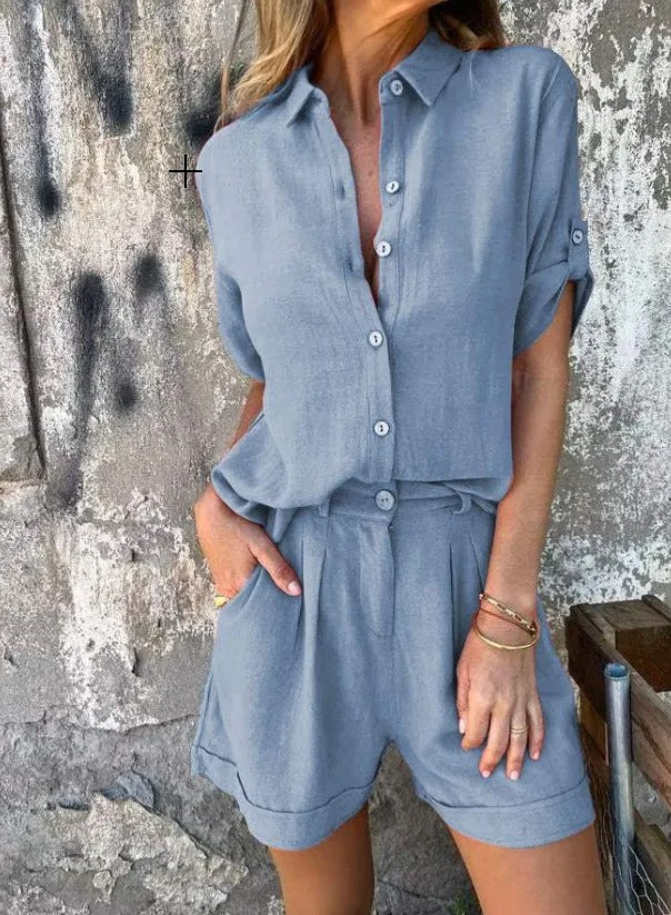 Nell | Co-ord Set with Oversized Shirt and Shorts