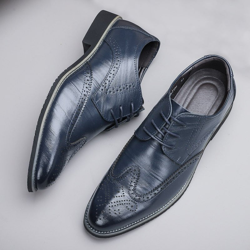 Men's Classic Brogue Dress Shoes with Perforated Detail Hero