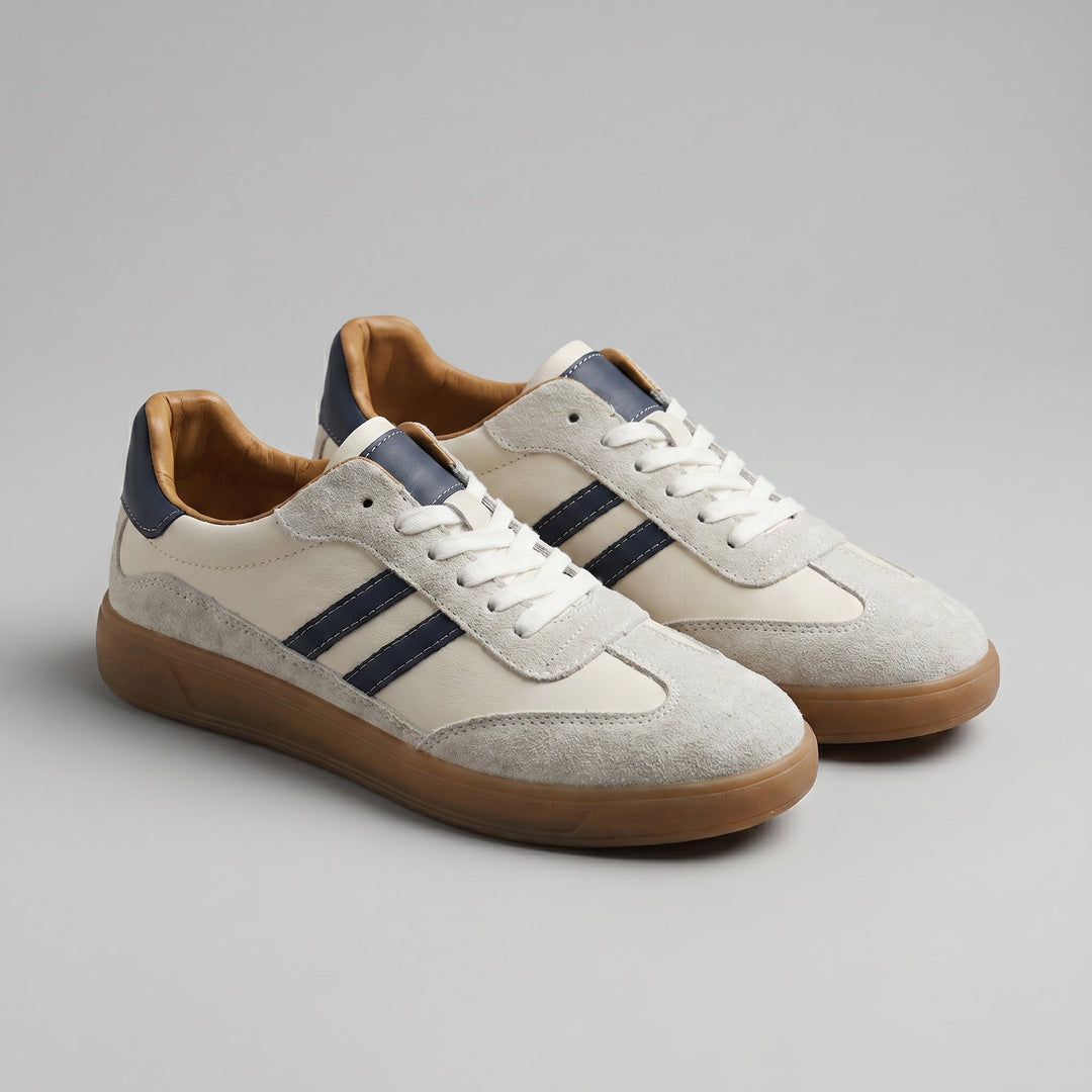 Men's Classic Retro Sneakers with Twin Side Stripes Hero