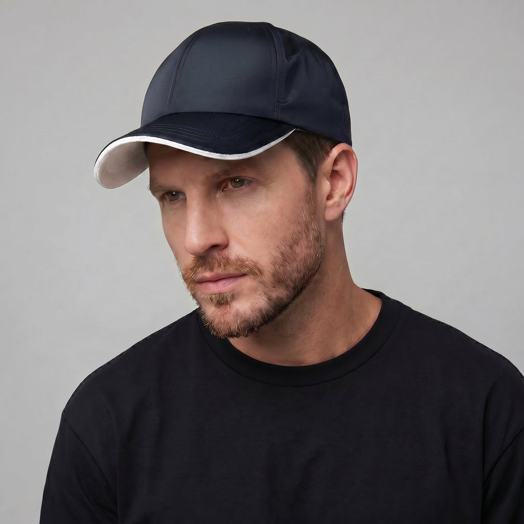 Men's Elegant Two-Tone Cap with Contrast Brim Hero