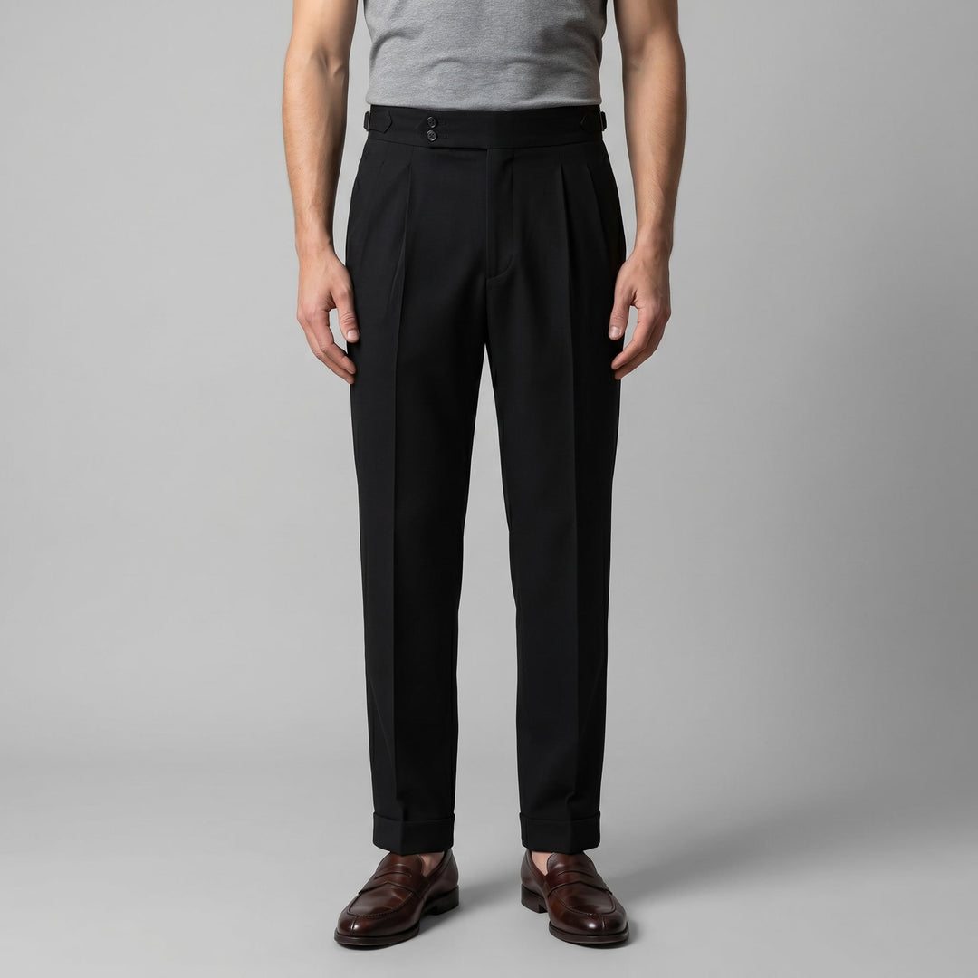 Men's High Waist Formal Trousers with Tailored Fit Hero