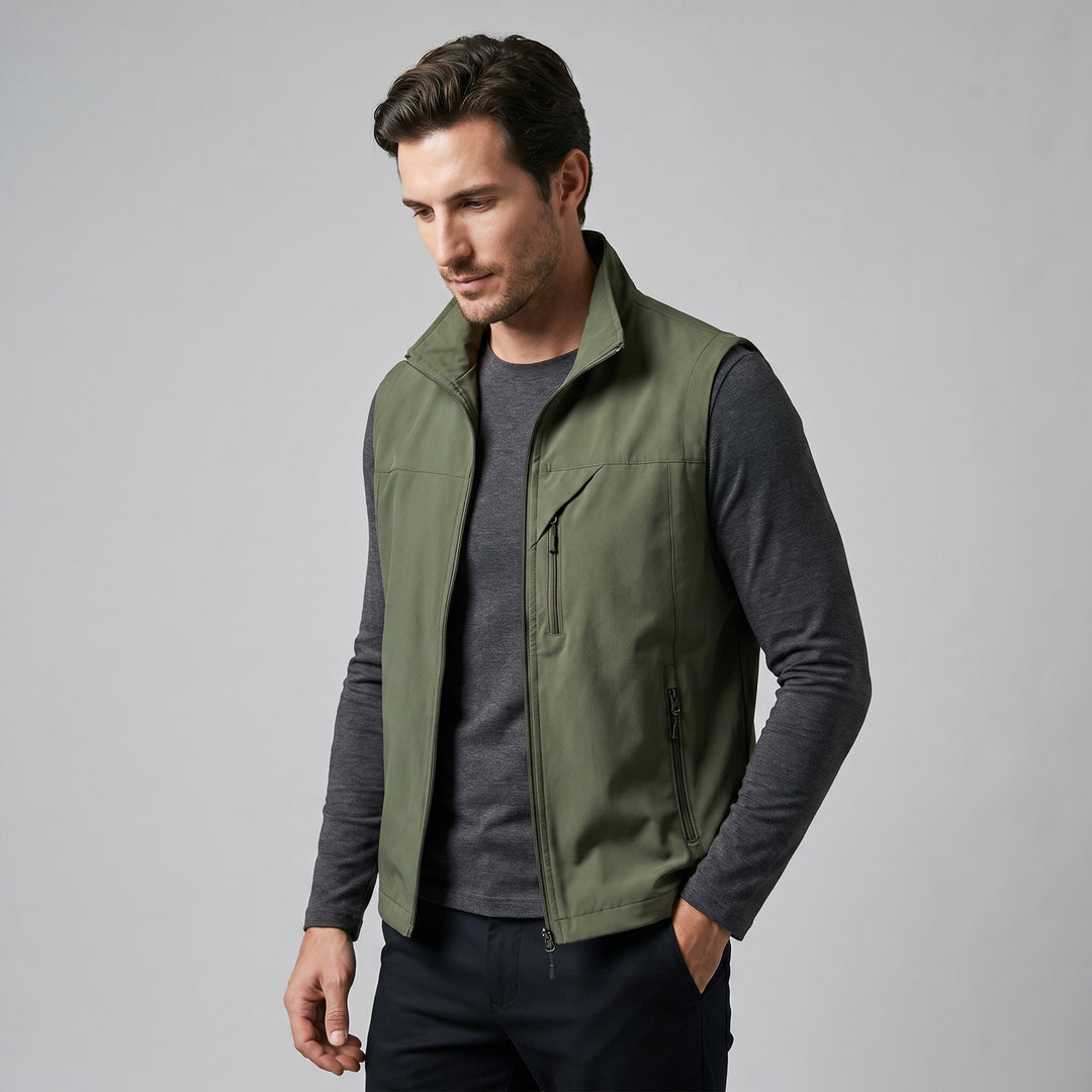 Men's Lightweight Utility Gilet with Zip Pockets Hero
