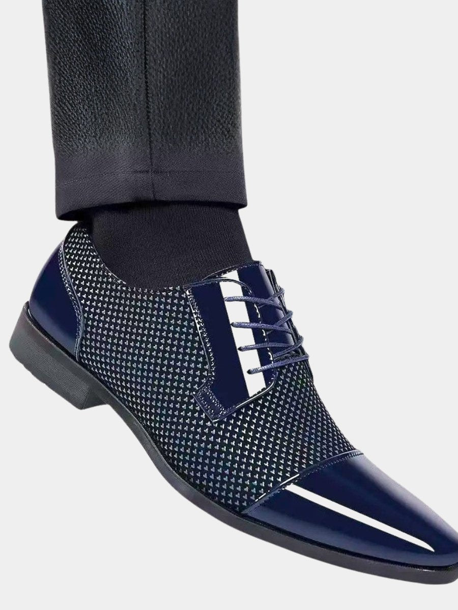 Men's Patent Cap Toe Oxford Shoes | Formal with Polished Finish Hero