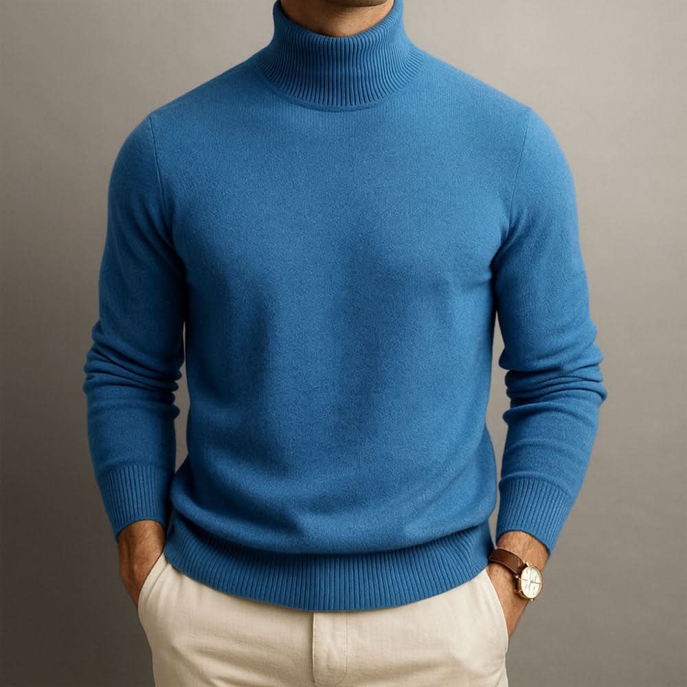 Men's Slim Fit Turtleneck Knit Jumper Hero