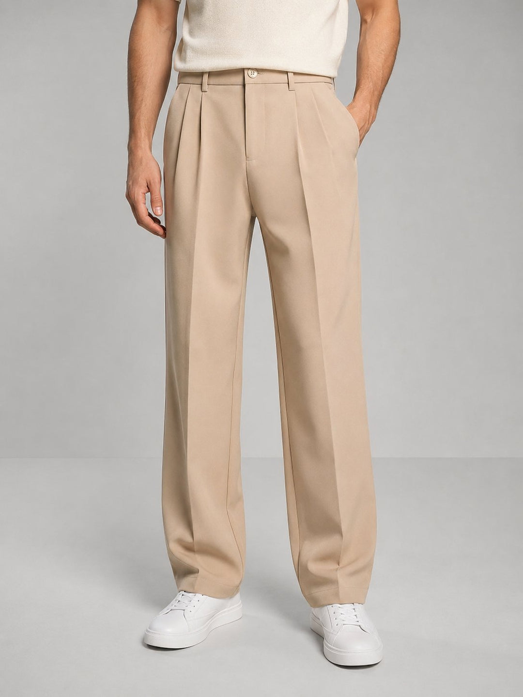 Men's Tailored Straight Leg Trousers | Smart Casual Fit Hero