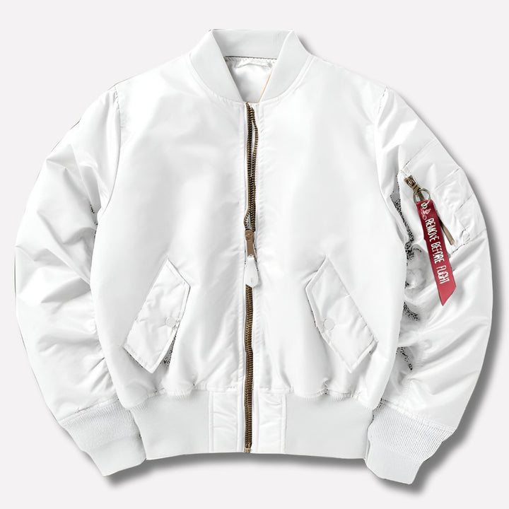 Unisex Classic Bomber Jacket with Ribbed Trim Back
