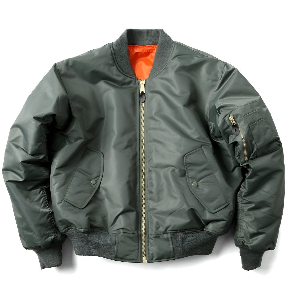 Unisex Classic Bomber Jacket with Ribbed Trim Hero
