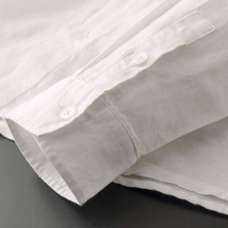 Unisex Lightweight Linen Hoodie Detail