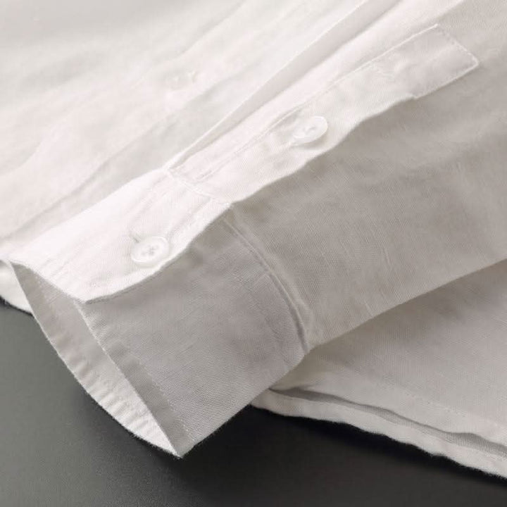Unisex Lightweight Linen Hoodie Detail
