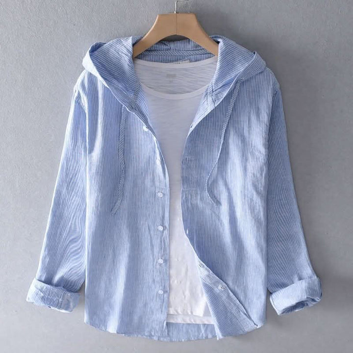 Unisex Lightweight Linen Hoodie Hero