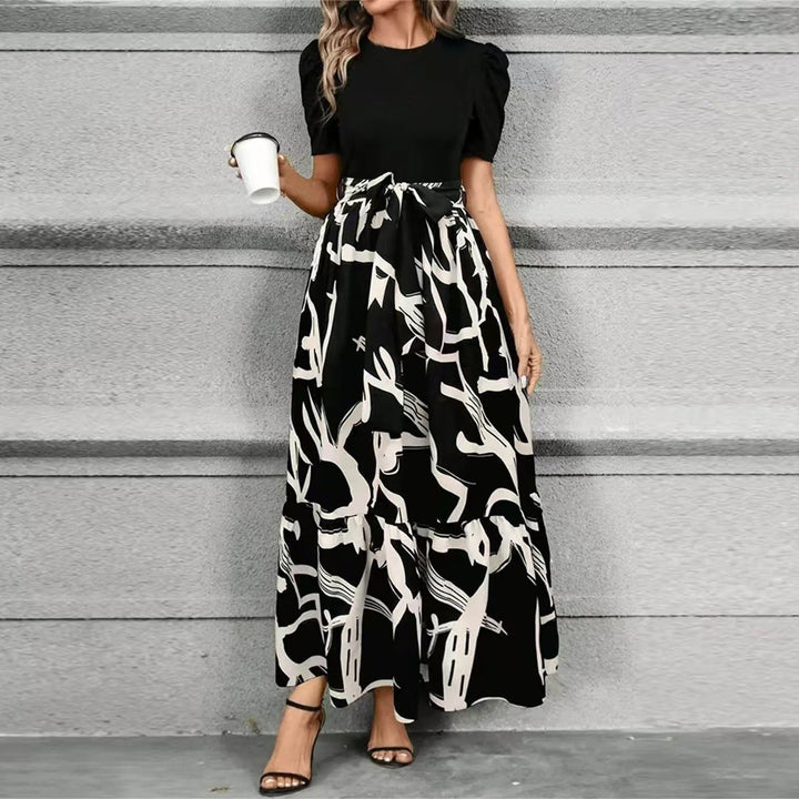 Hannah | Maxi Summer Dress with Floral Print and Tie Waist