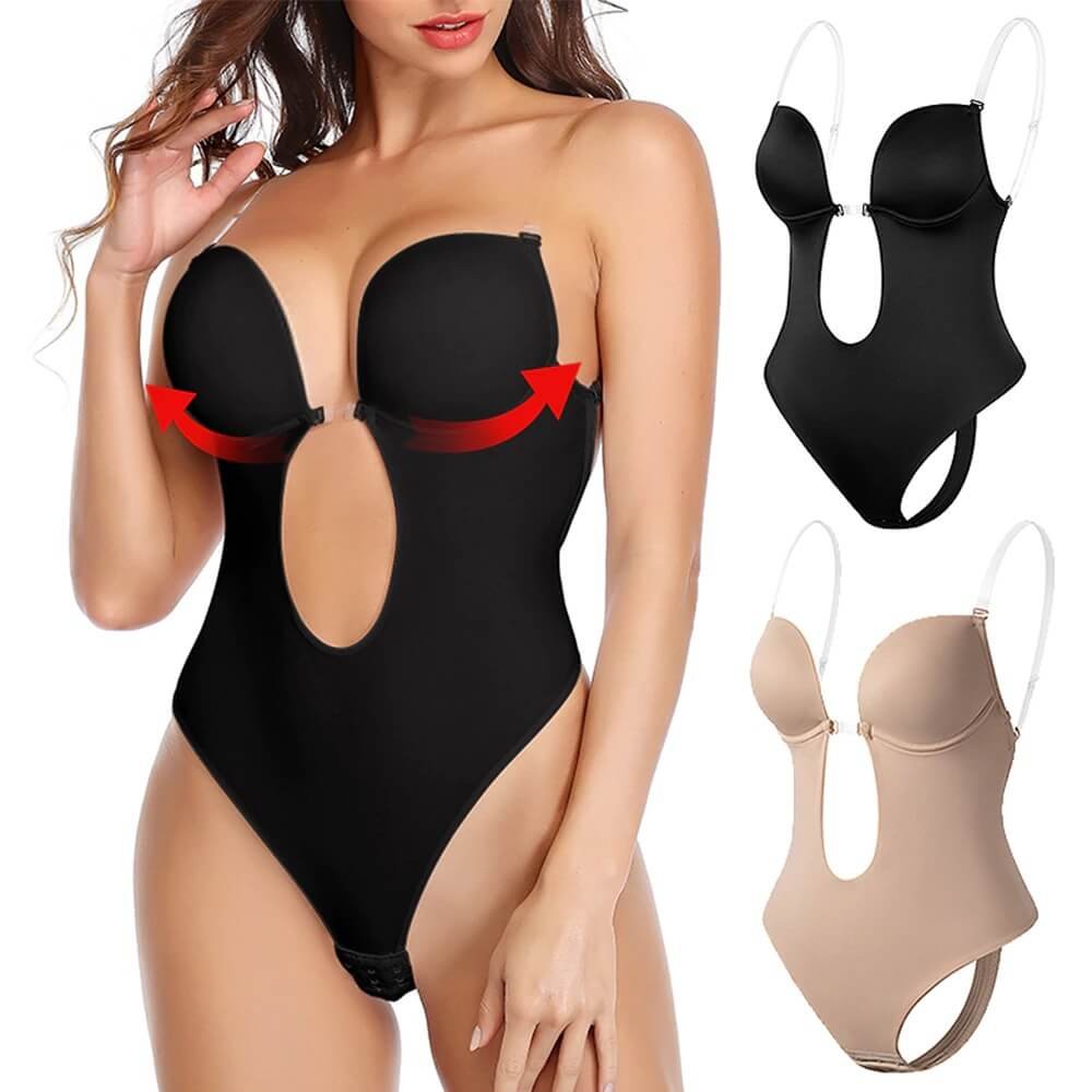 Women's Deep V Backless Body Shaper | Seamless Elegance Hero