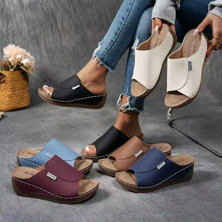 Aria | Orthopedic Wedge Sandal with Cutout Slide