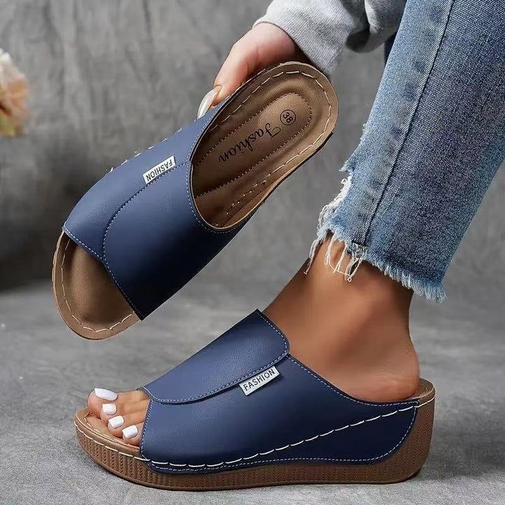 Aria | Orthopedic Wedge Sandal with Cutout Slide